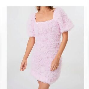 Easter Dress!! Hyacinth House/Tuckernuck new pink textured Cora dress Size L